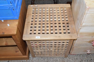 Lot 276 - A slatted wooden box of fire wood