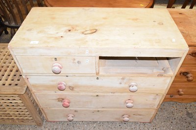 Lot 277 - A Victorian pine chest of drawers for restoration