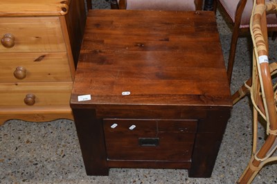 Lot 279 - Modern hardwood single drawer lamp table