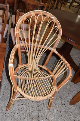 Lot 280 - A vintage bamboo conservatory chair