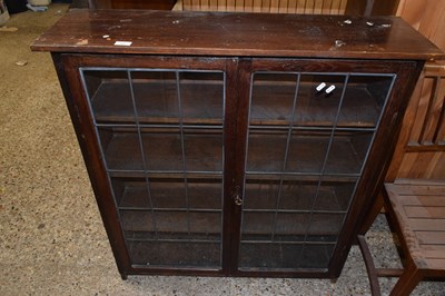 Lot 294 - An early 20th Century lead glazed bookcase...