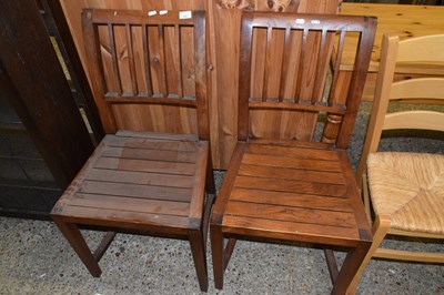 Lot 295 - Pair of hardwood dining chairs