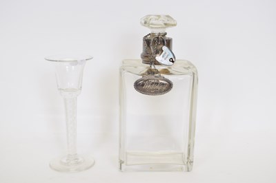 Lot 44 - Wine glass with pan top and air twist stem,...