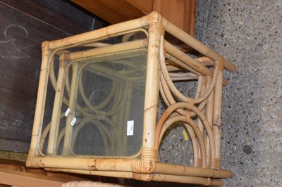 Lot 297 - Nest of three bamboo tables