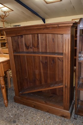 Lot 304 - 20th Century pine open front bookcase