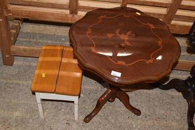 Lot 315 - A reproduction floral inlaid wine table...