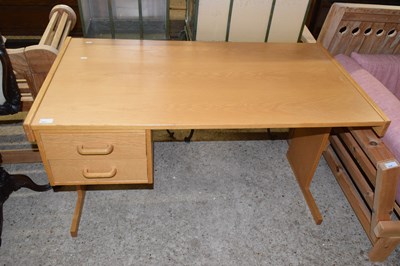 Lot 317 - Modern light oak office desk