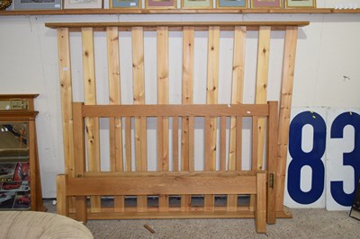 Lot 327 - Modern oak double bed frame