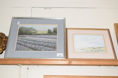 Lot 214 - June Long, study of a field of lavender...