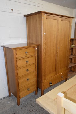 Lot 222 - A modern double door wardrobe and a similar...