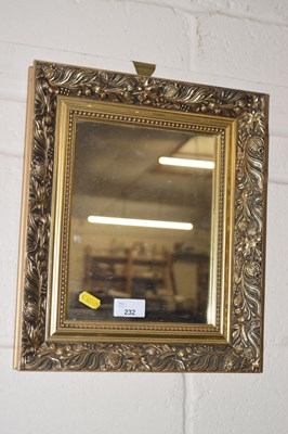 Lot 232 - Small gilt framed wall mirror