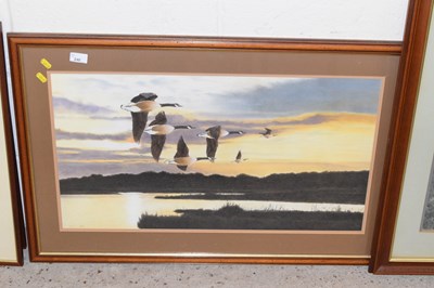 Lot 240 - Philo a study of Canada Geese in flight,...