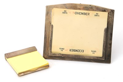 Lot 70 - Mixed Lot: An Asprey's silver notepad holder,...