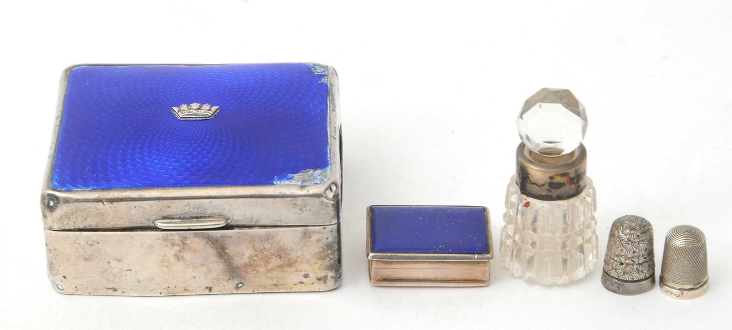 Lot 75 - Mixed Lot: A George V silver and enamel...