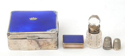 Lot 75 - Mixed Lot:  A George V silver and enamel...