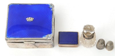 Lot 75 - Mixed Lot: A George V silver and enamel...