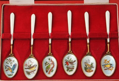 Lot 90 - A cased set of six Elizabeth II silver and...