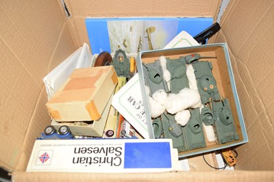 Lot 507 - A box of mixed items to include Airfix plane...