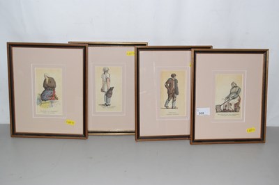 Lot 510 - A set of four 19th Century French coloured...