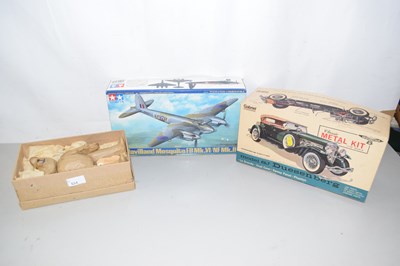 Lot 514 - Two boxed construction kits and a hand made...