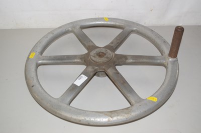 Lot 520 - A cast metal boat wheel numbered 4312