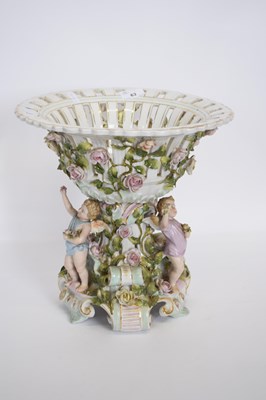 Lot 63 - Large late 19th century Continental porcelain...