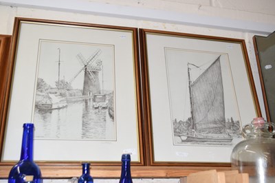 Lot 555 - Chris Hutchings two prints Horsey Mill and The...
