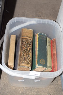 Lot 586 - One box of books to include Robinson Crusoe