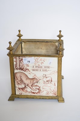 Lot 78 - Unusual Victorian planter, the square metal...