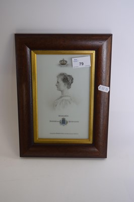 Lot 79 - Porcelain plaque produced by F W Krumm,...