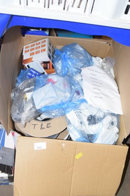 Lot 633 - A box of various modern domestic electrical...