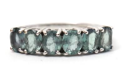 Lot 9 - A 9ct Russian alexandrite ring, set with six...