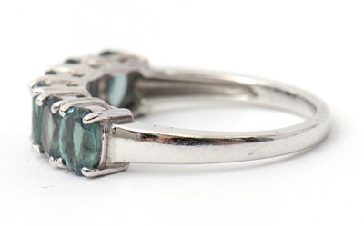 Lot 9 - A 9ct Russian alexandrite ring, set with six...