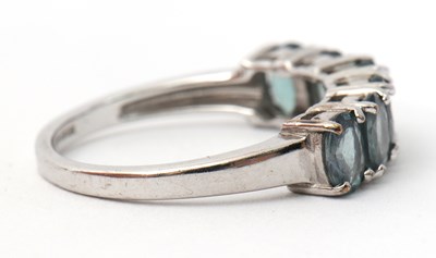 Lot 9 - A 9ct Russian alexandrite ring, set with six...