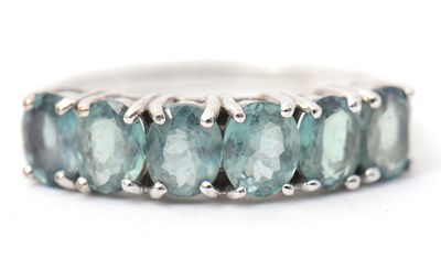 Lot 9 - A 9ct Russian alexandrite ring, set with six...