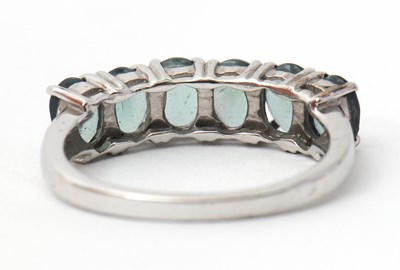 Lot 9 - A 9ct Russian alexandrite ring, set with six...