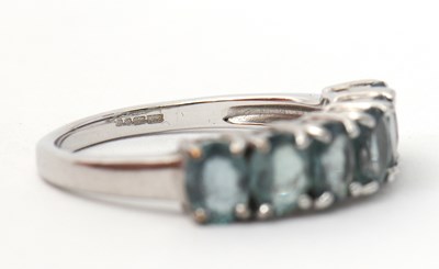 Lot 9 - A 9ct Russian alexandrite ring, set with six...