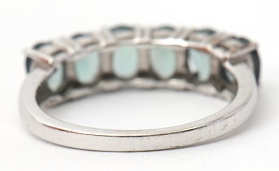 Lot 9 - A 9ct Russian alexandrite ring, set with six...
