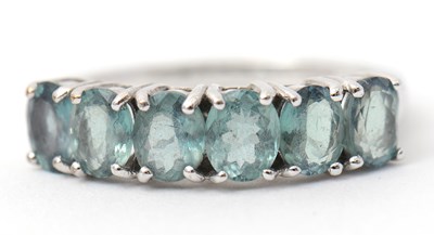 Lot 9 - A 9ct Russian alexandrite ring, set with six...