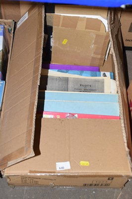 Lot 646 - One box of books, RAF notebooks RAF Coltishall...