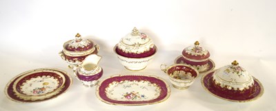 Lot 86 - Part 19th century English Coalport porcelain...