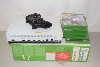 Lot 665 - An XBox 1 together with various games