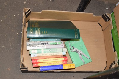 Lot 688 - One box of books, maining cricket interest
