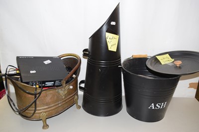 Lot 697 - Mixed  Lot:  A copper coal bucket plus further...