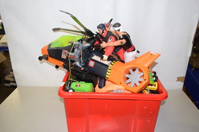 Lot 705 - Box of various toys to include Action Man and...