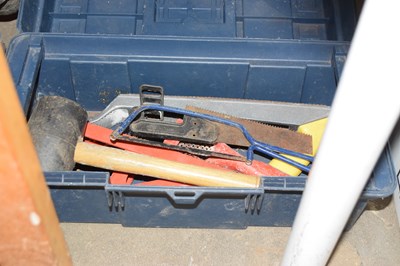 Lot 711 - A plastic toolbox and contents