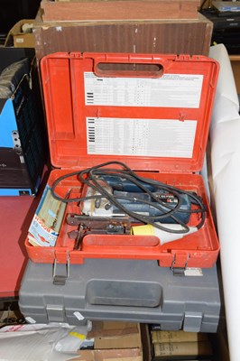 Lot 800 - A Bosch 110v jigsaw and a Bosch cordless drill