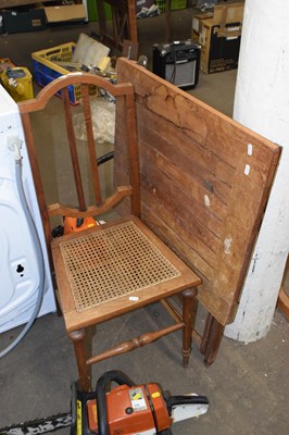 Lot 839 - An Edwardian cane seated bedroom chair