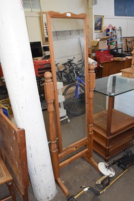 Lot 841 - Pine framed cheval mirror
