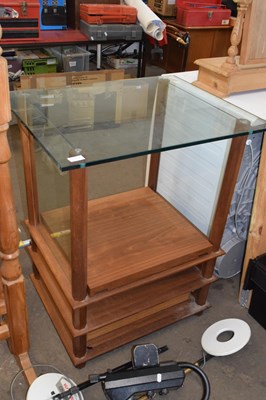 Lot 842A - A glass topped side cabinet